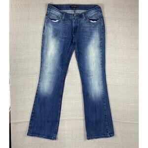 LEVI'S 524 Too Superlow Jeans Women's 11 Dark/Light Wash Stretch Straight EUC